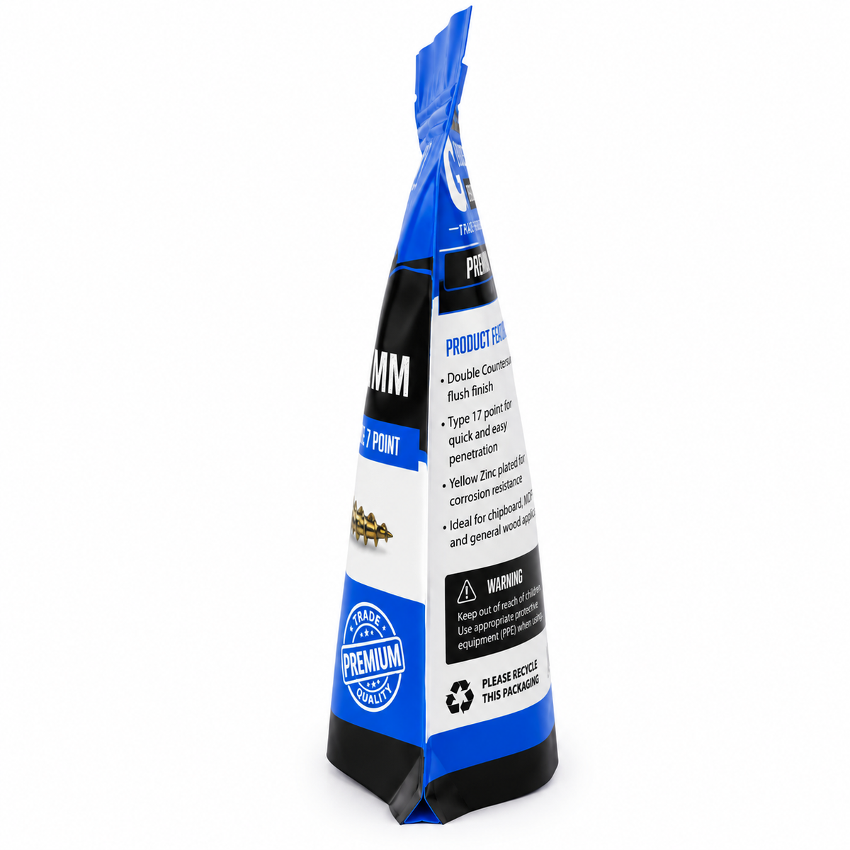 4.0 × 50mm Wood Screws — 200 Pack